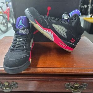 Nike Jordan 5 Retro Top 3 Black Red Grape (CZ1786-001) Men's 11